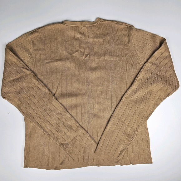Paul Harris Design Cardigan Sweater Womens XL Tan Vtg Y2K Long Sleeve Buttons - Picture 4 of 7